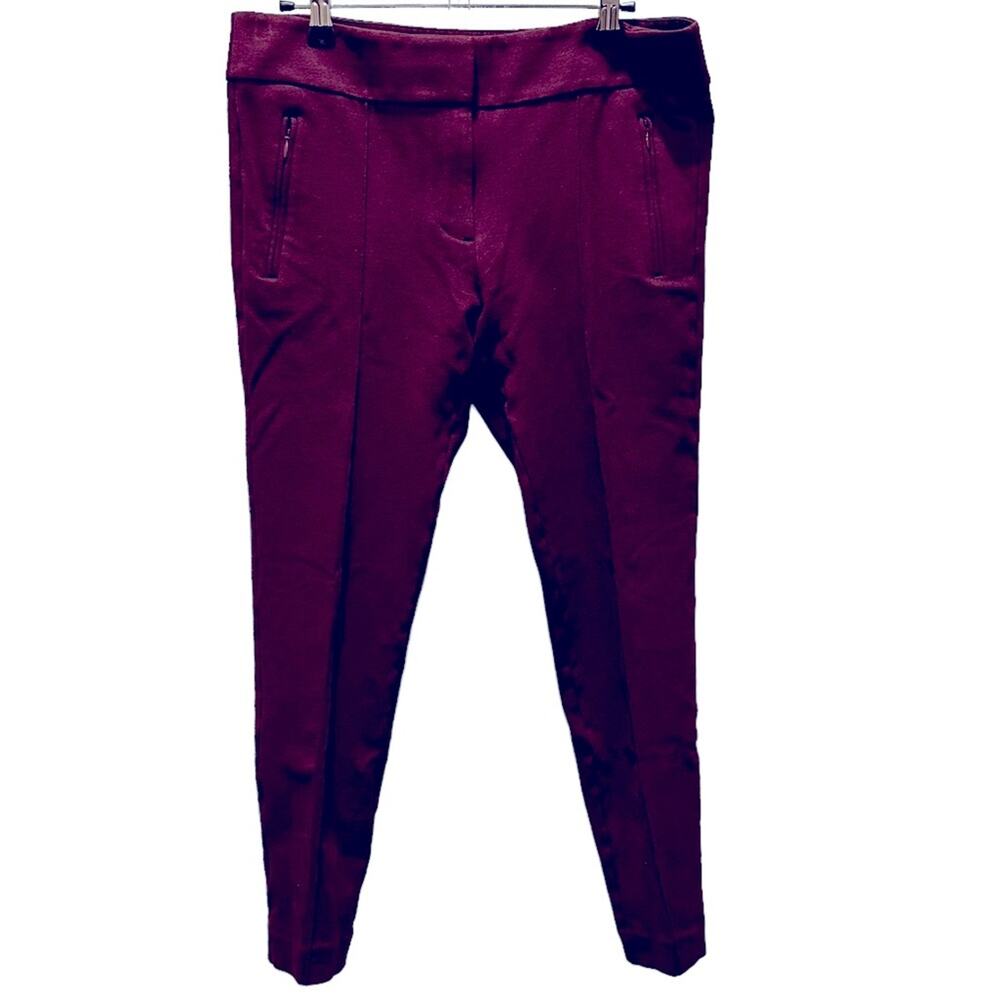 Loft outlet‎ leggings, leg sewn pleat in the front side zipper pockets, size 8